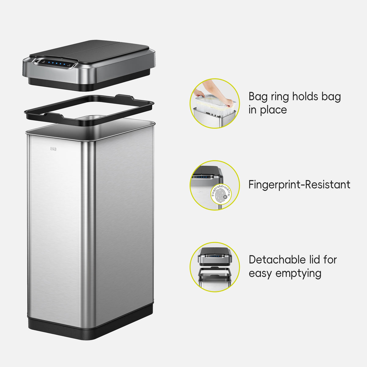 Phantom-T Sensor Can with Dual Wing Lid 50 L / 13.2 Gal