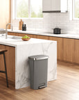 EKO HANA 45L/ 11.9 Gallon Plastic Resin Step Kitchen Trash Can-Gray – Kitchen
