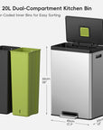 EcoCasa II Step Recycling Can with Liner