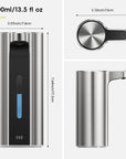 EKO Aroma Pro 13.5 fl oz Touchless Automatic Liquid Soap Dispenser-Stainless Steel – Dimensions