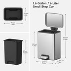 Madison Small Step Can with Liner Stainless Steel 6 L / 1.6 Gal