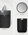 Fandy Table Bin with Swing-Top Lid - Black 2.2L / 0.58 Gal