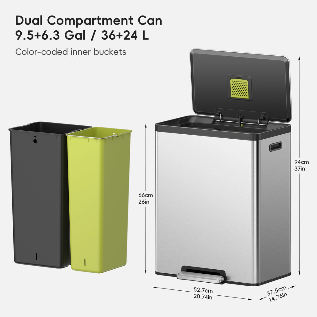 EcoCasa II Step Recycling Can with Liner