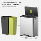 EcoCasa II Step Recycling Can with Liner