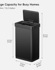 Nova Stainless Steel Motion Sensor Trash Can