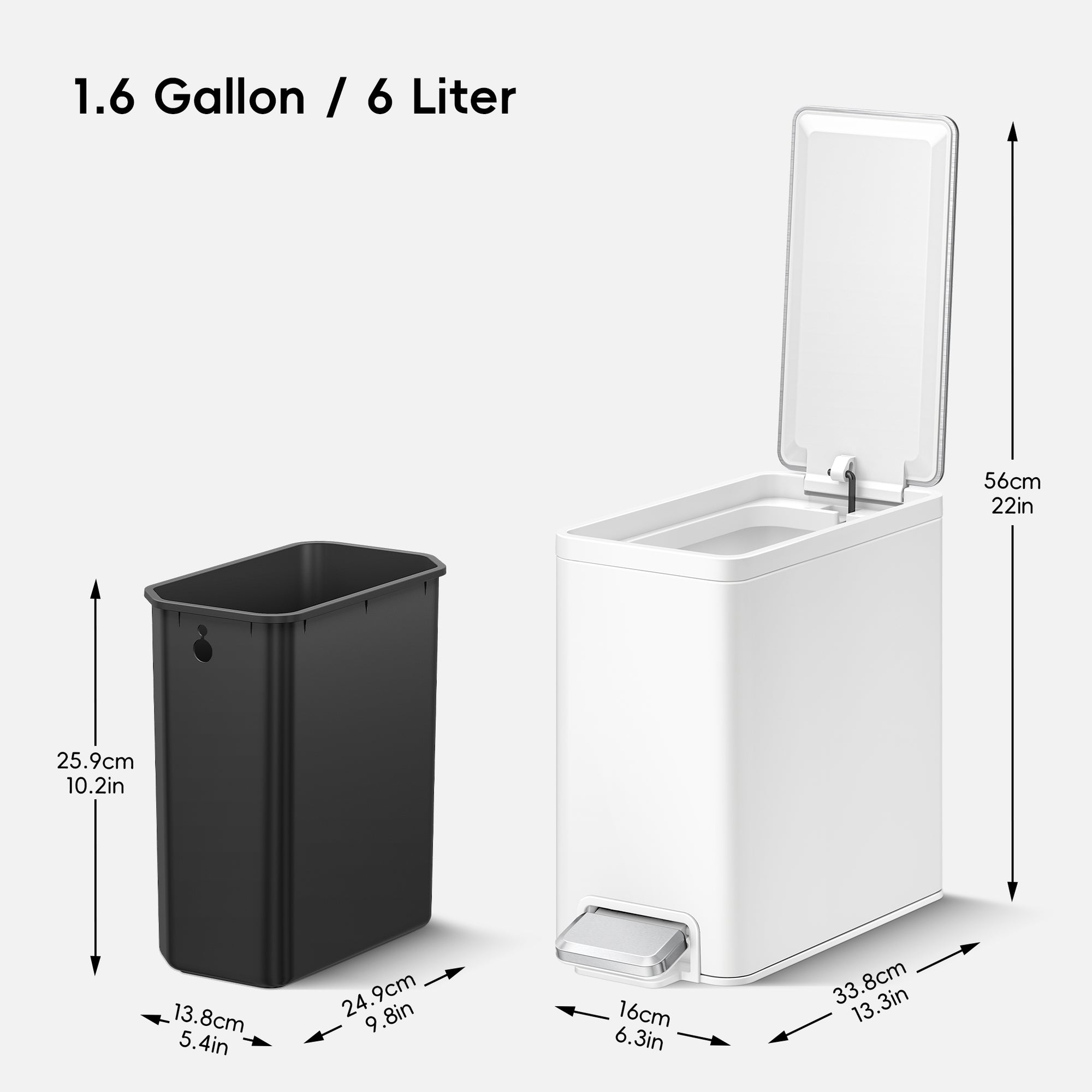 EcoCasa II Step Recycling Can with Liner