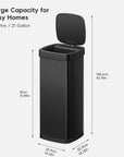 Ecosmart Motion Sensor Square Trash Can Stainless Steel 80 L / 21.1 Gal