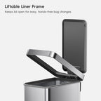 Hudson Slim Stainless Steel Step Trash Can 50 L / 13.2 Gal