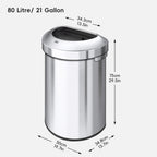 Urban Semi-Round Commercial Open Top Waste Bin