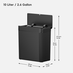 Brio Compact Design Motion Sensor Trash Can 10 L / 2.6 Gal