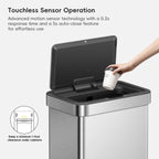 Nova Motion Sensor & Recycling Trash Can, Stainless Steel