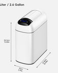 Astro Slim Sensor Trash Can with Butterfly Lid 10 L / 2.6 Gal