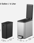 EcoCasa II Step Recycling Can with Liner