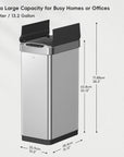 EKO Phantom-T Sensor Can – 50L / 13.2 Gal – Dimensions