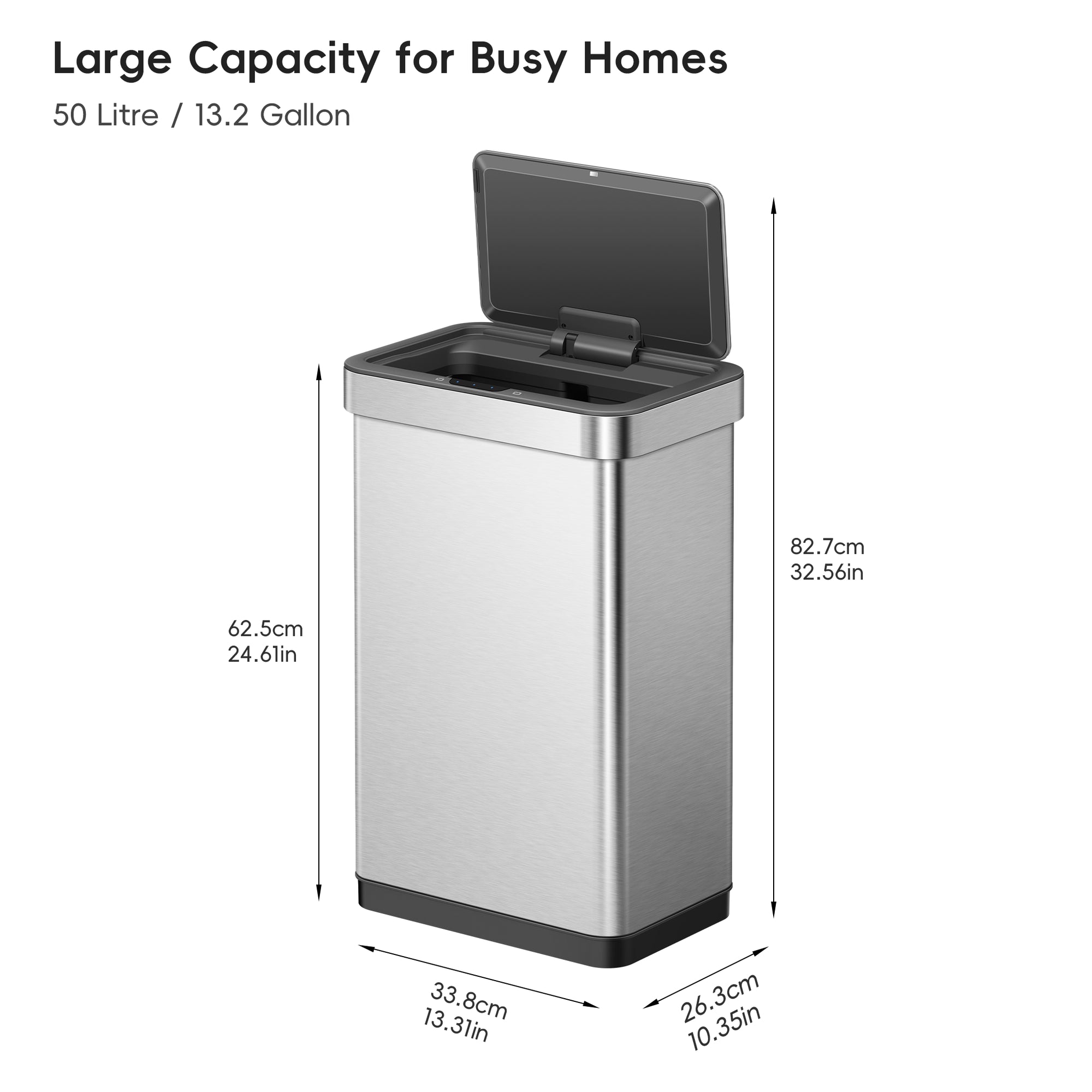 Nova Stainless Steel Motion Sensor Trash Can