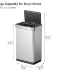 Nova Stainless Steel Motion Sensor Trash Can