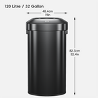 Urban Round Open Top Commercial Trash Can, Stainless Steel