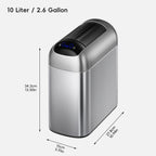 Astro Slim Sensor Trash Can with Butterfly Lid 10 L / 2.6 Gal