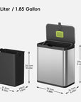 Deluxe Puro Compost Bin with Liner 7 L / 1.85 Gal