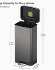 Hudson  75 Liter / 20 Gallon Step Can with Bag Compartment - Gunmetal