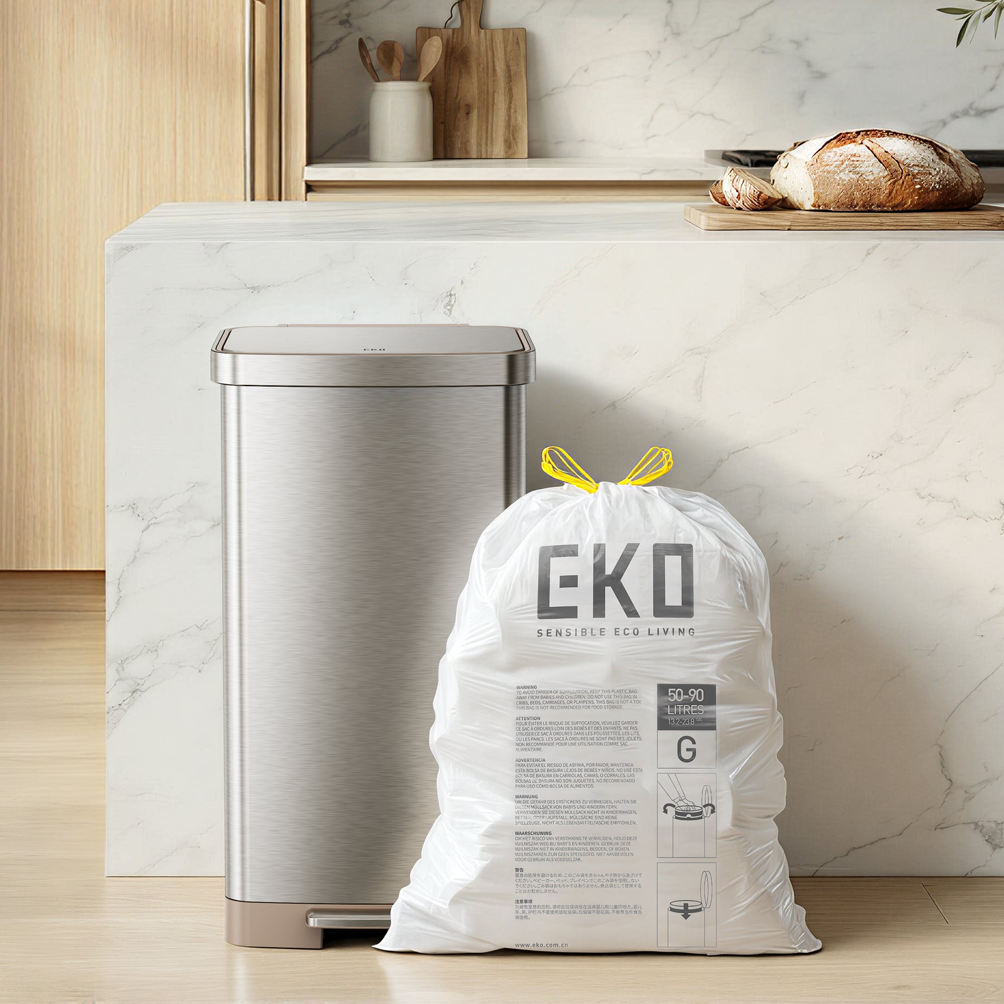 Easy-Dispense Roll Trash Bag Code A-Z / 1.6-21 Gal