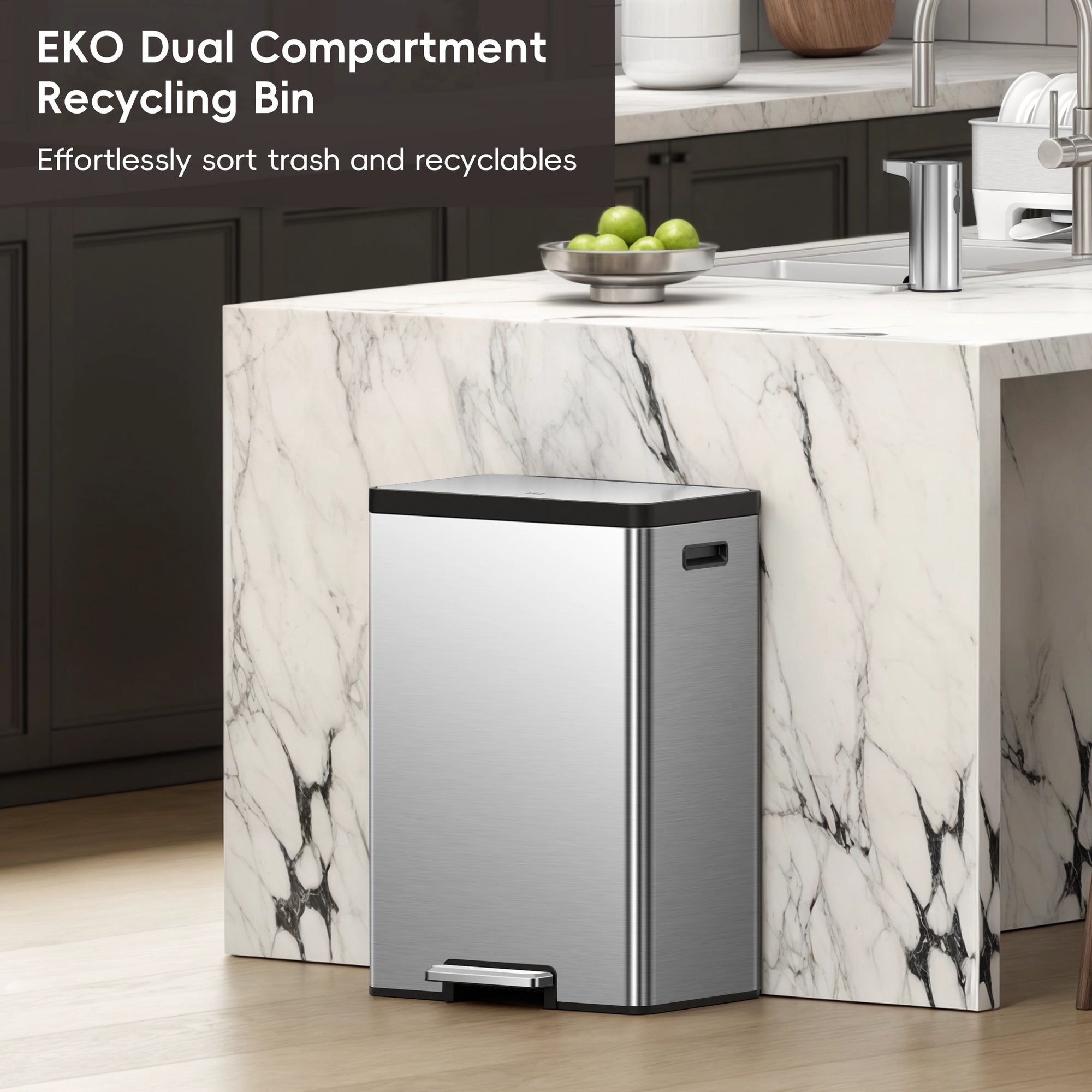 EcoCasa II Step Recycling Can with Liner