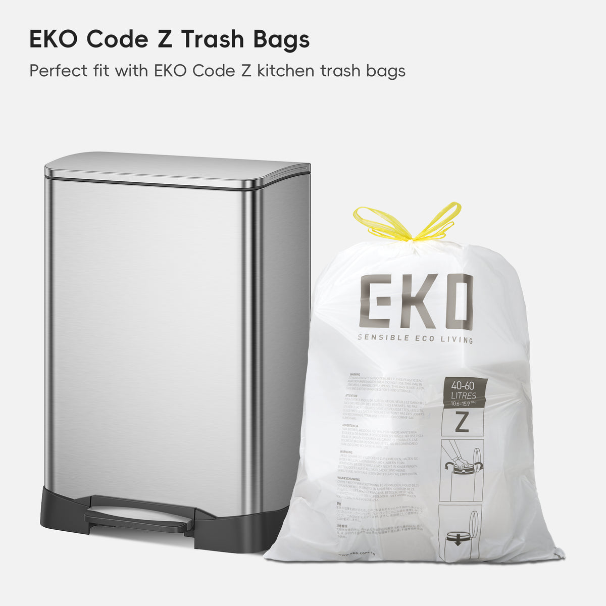 Neo-Cube Stainless Steel Step Trash Can