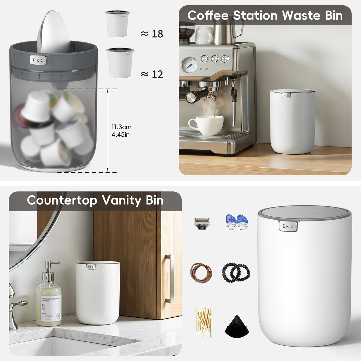 Fandy Table Bin with Swing Top Lid