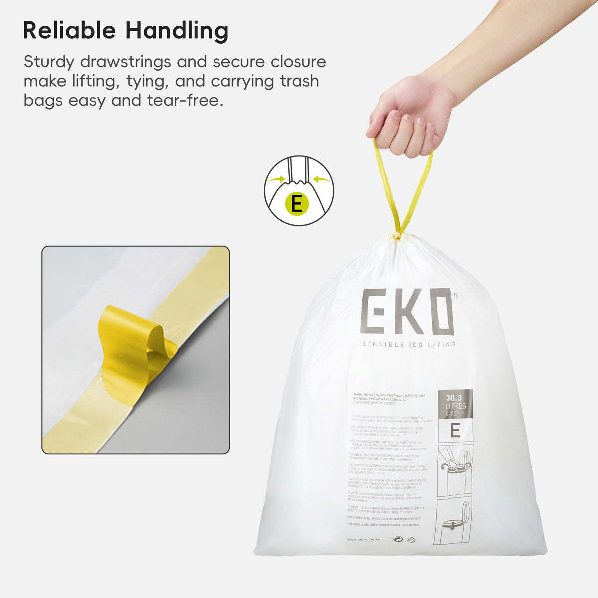 Easy-Dispense Trash Bag Code E-Z / 8-21 Gal