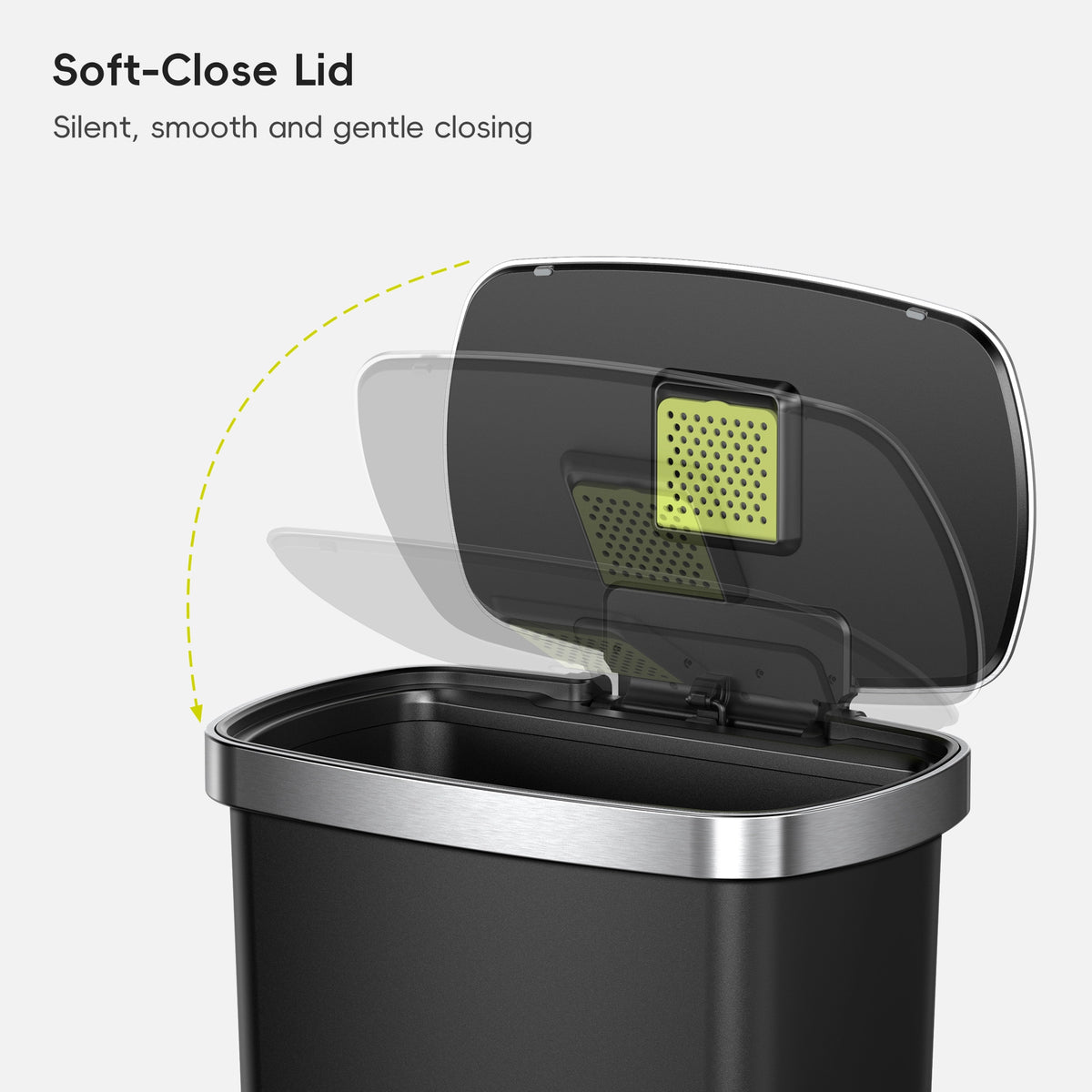 Hana Select Plastic Resin Step Trash Can 50 L / 13 Gal