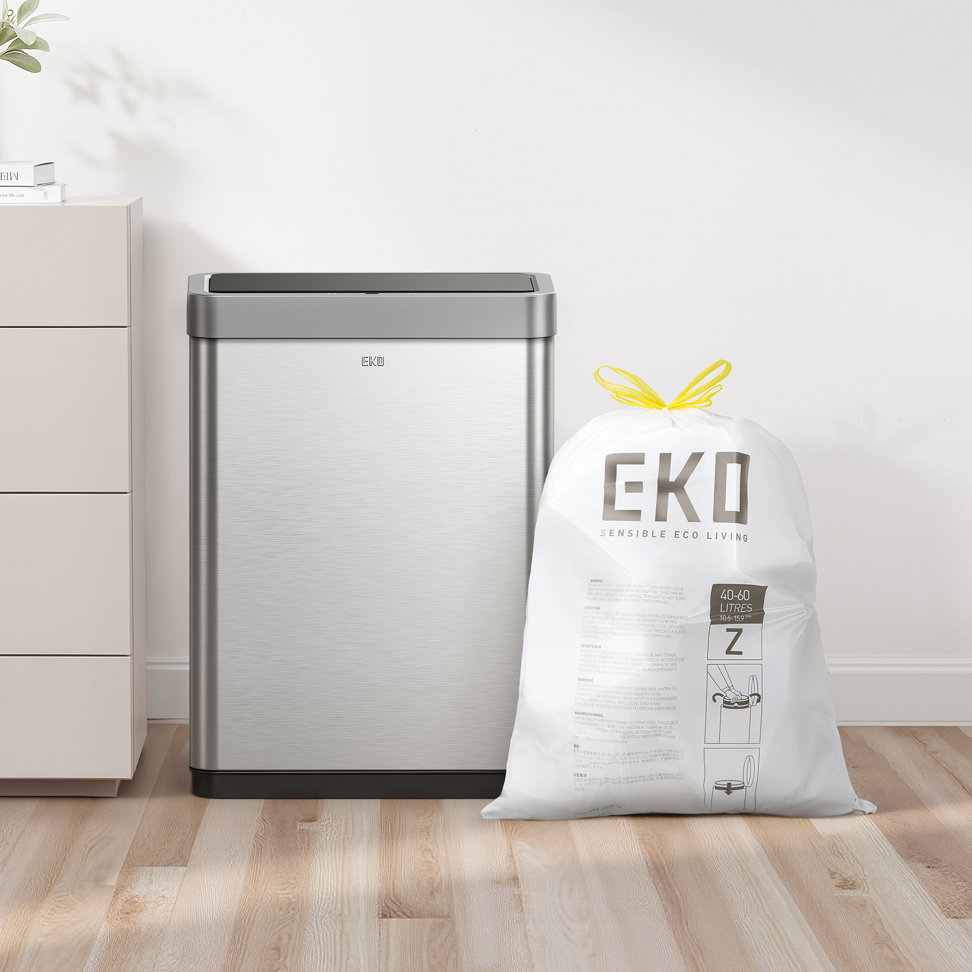 EKO Code Z - 12.5 Gallon Easy-Dispense Roll Trash Bags