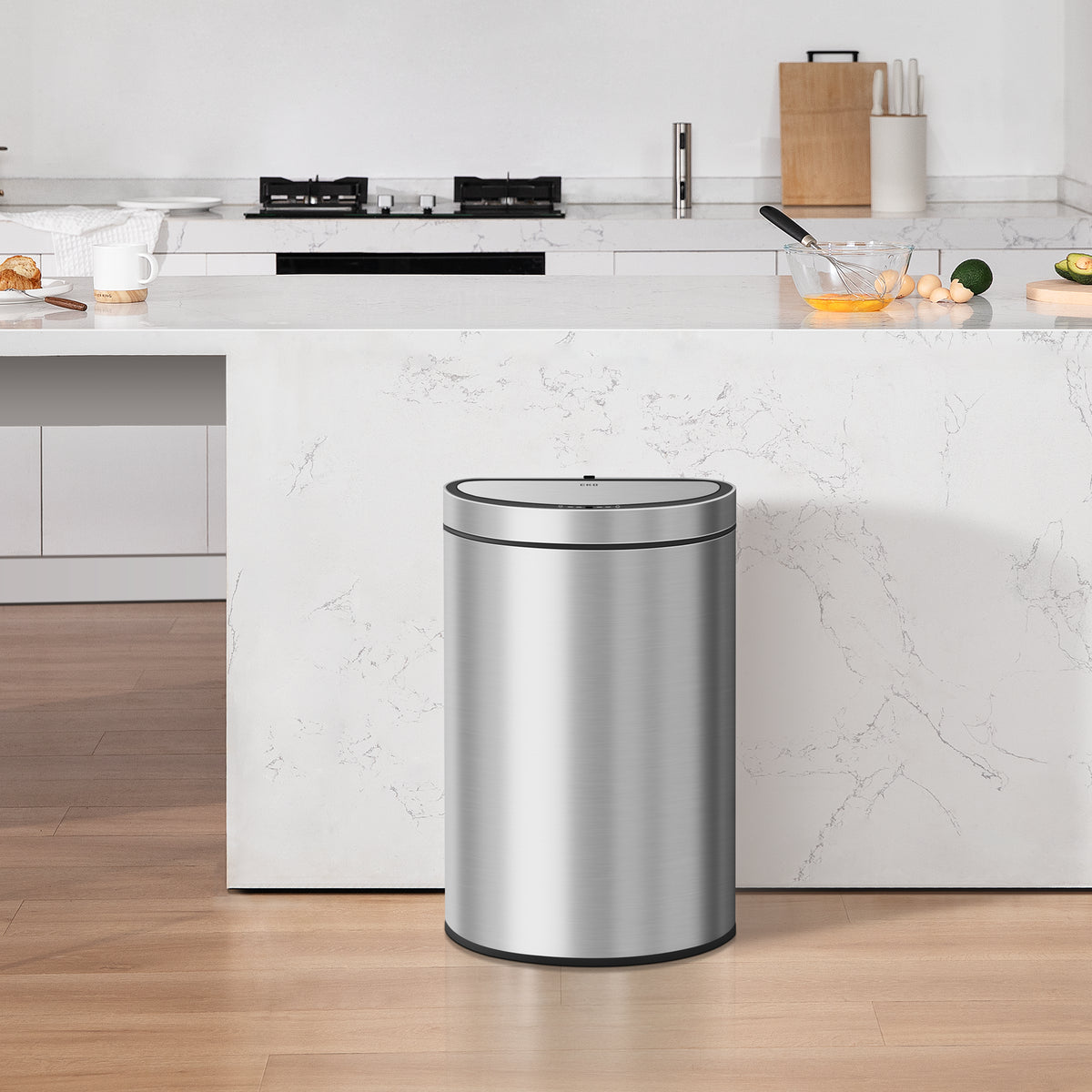 Mirage Semi-Round Motion Sensor Trash Can 47 L / 12.4 Gal
