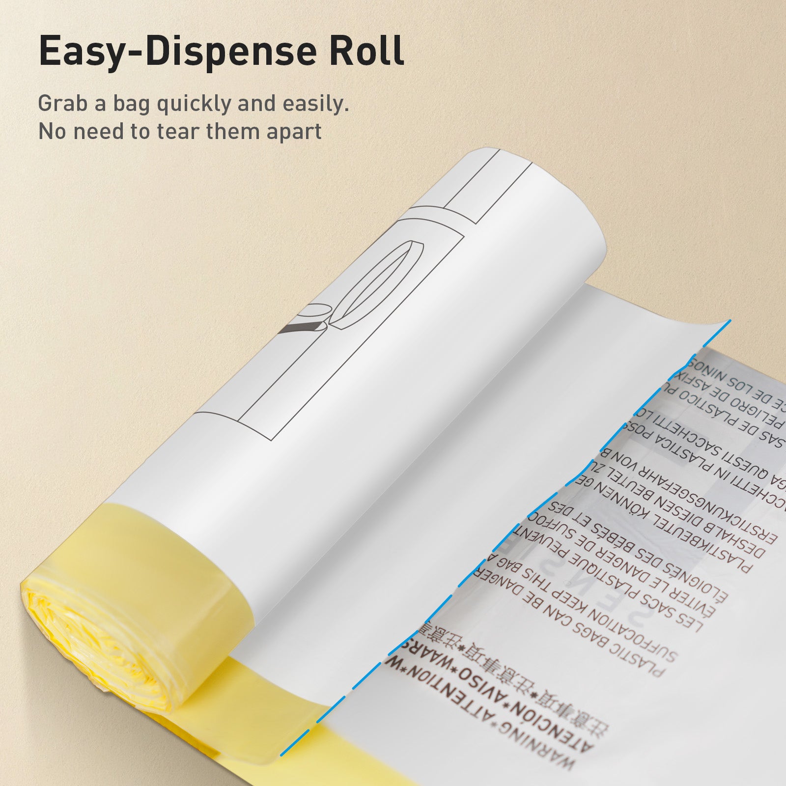 EKO Code F-1 - 8 Gallon Trash Bag - 60 Count – Easy-Dispense Roll