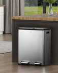 EcoCasa Step Recycling Can - Dual Compartment 30L+20L