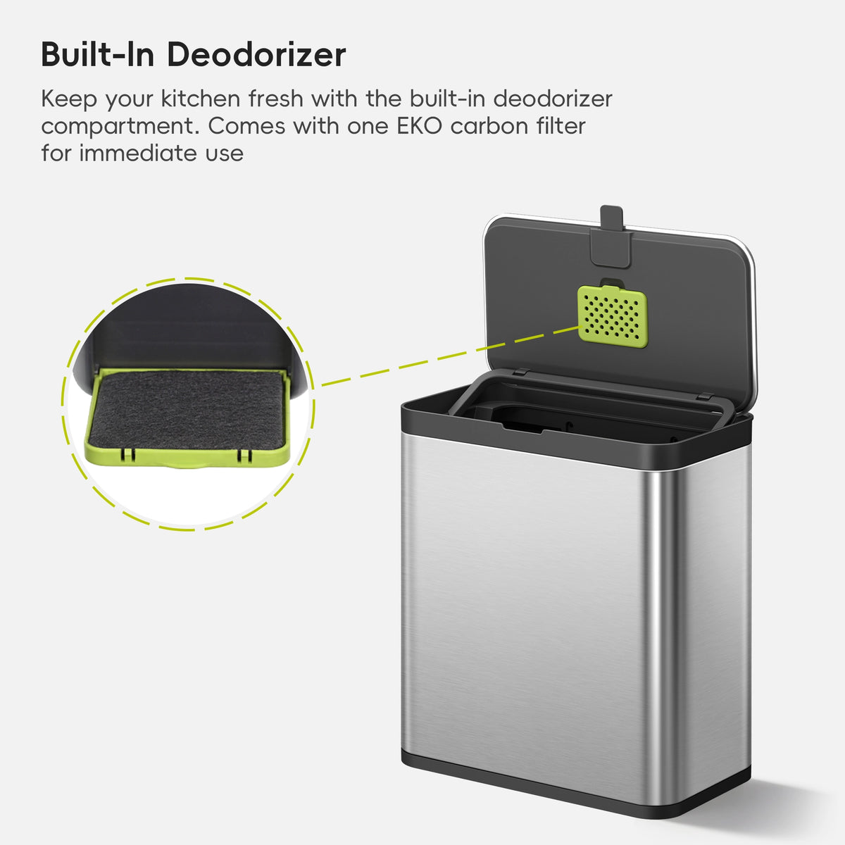 Deluxe Puro Compost Bin with Liner 7 L / 1.85 Gal