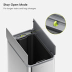 X-Wing Slim Step Trash Can with Dual Wing Lid 50 L / 13.2 Gal