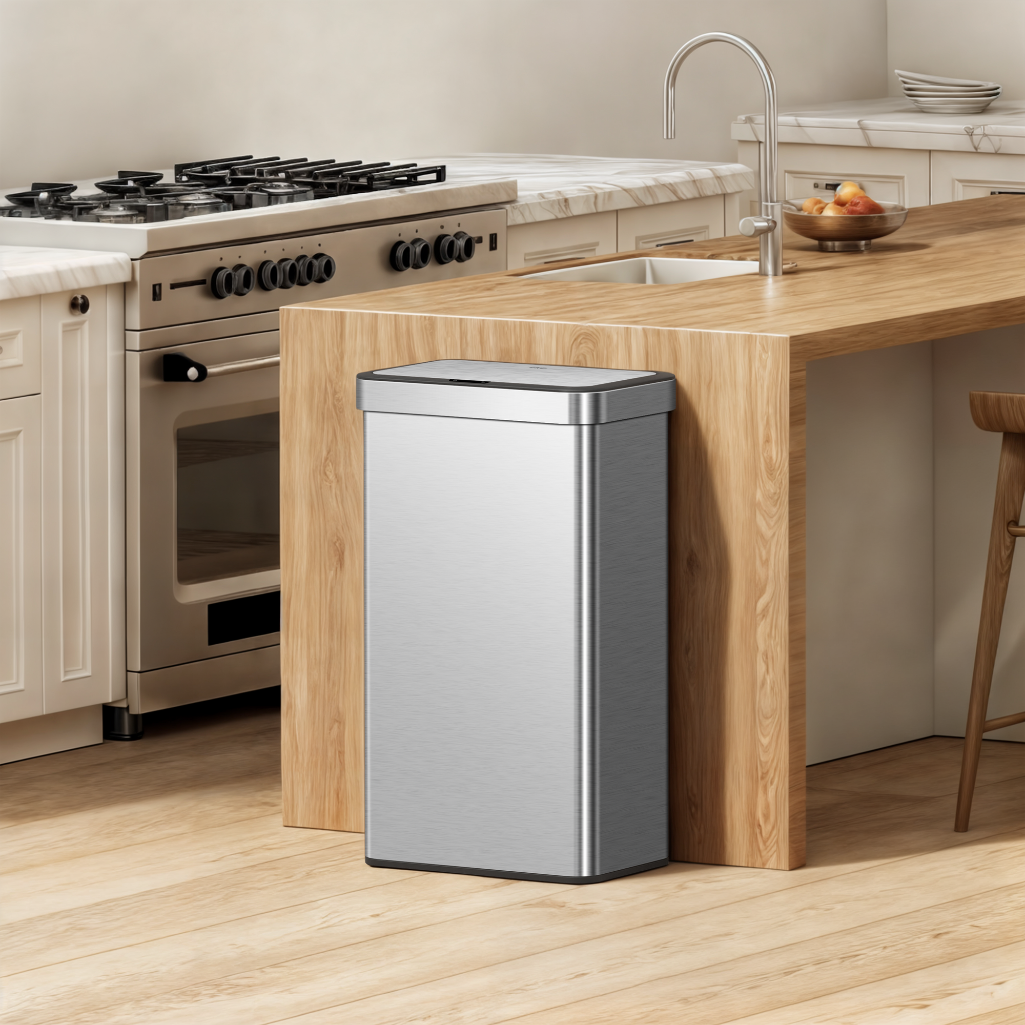 EKO Nova 21 Gallon/80 Liter Stainless Steel Motion Sensor Trash Can – Kitchen