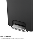 EKO HANA 45L/ 11.9 Gallon Plastic Resin Step Kitchen Trash Can-Black – Durable Foot Pedal