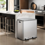 EcoCasa Plus Dual Recycling Trash Can 10.6+10.6 Gal
