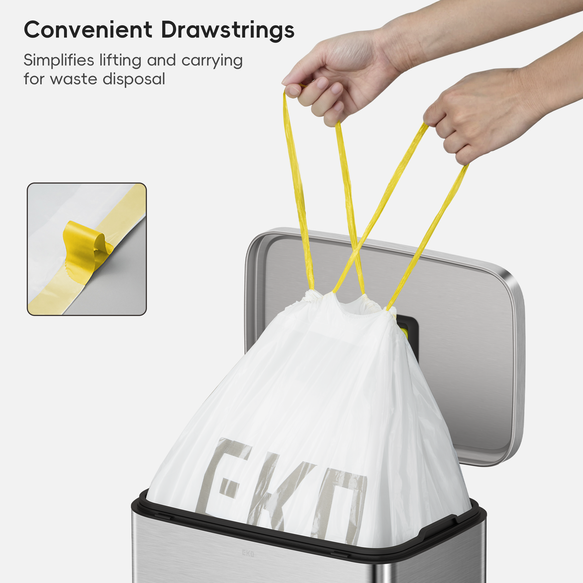 Code F - 13 Gallon  Easy-Dispense Roll Trash Bag - 240 Count