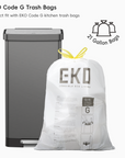 Hudson  75 Liter / 20 Gallon Step Can with Bag Compartment - Gunmetal
