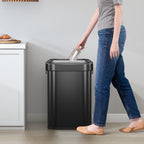 Urban Slim Open Top Commercial Trash Can, Stainless Steel