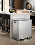 EcoCasa Plus 2 x 10.6 Gal Dual Recycling Trash Can for Kitchen