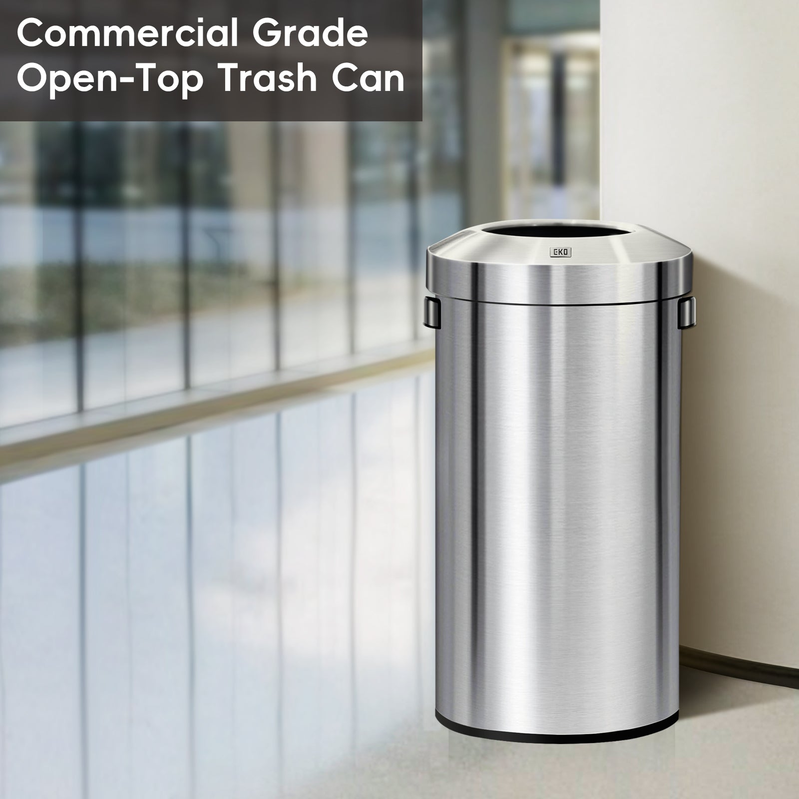 EKO Urban Round Open Top Can Commercial Grade - 120L / 32 Gal – Hallway
