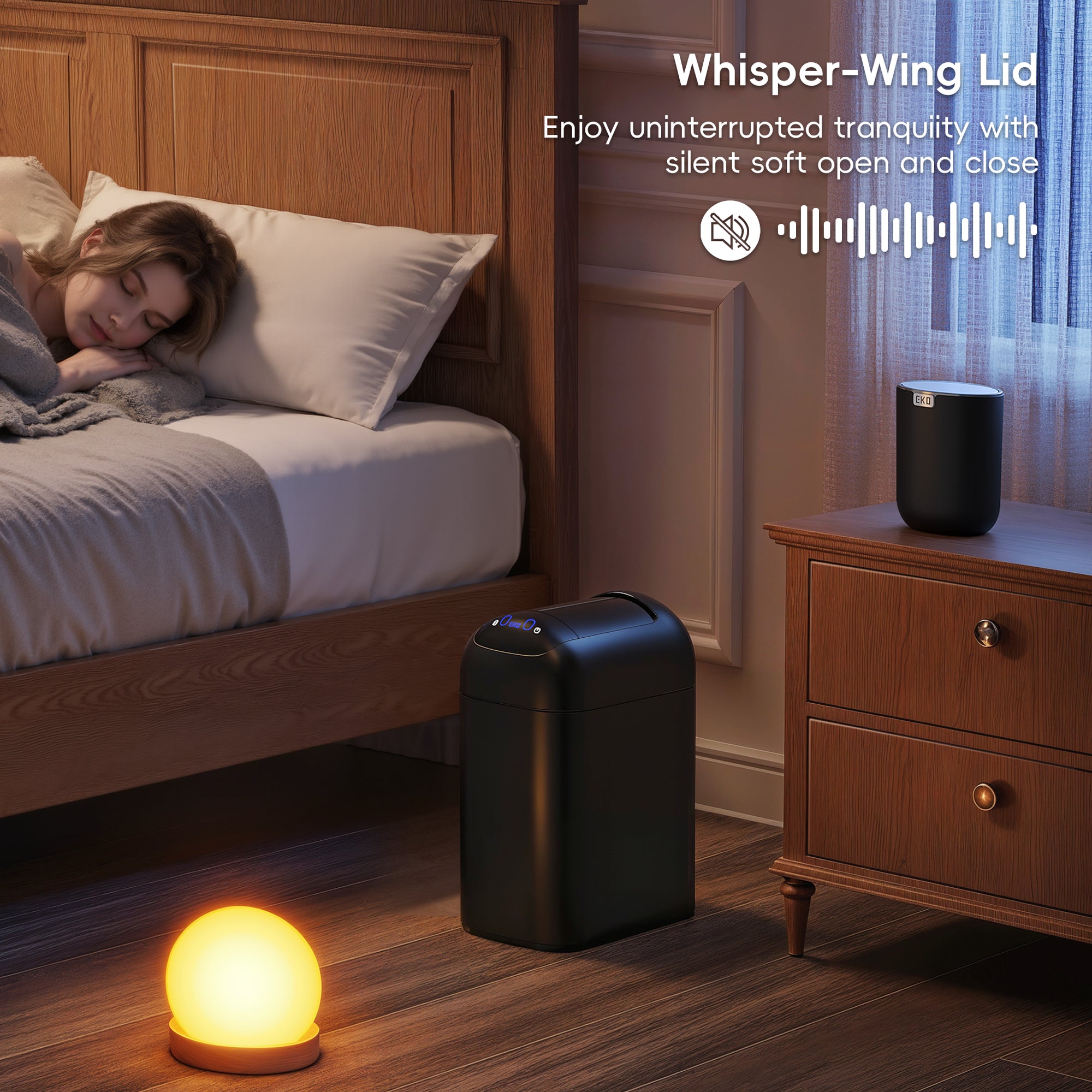 Astro Slim Sensor Trash Can with Butterfly Lid 10 L / 2.6 Gal