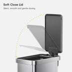 Hudson Slim Stainless Steel Step Trash Can 50 L / 13.2 Gal