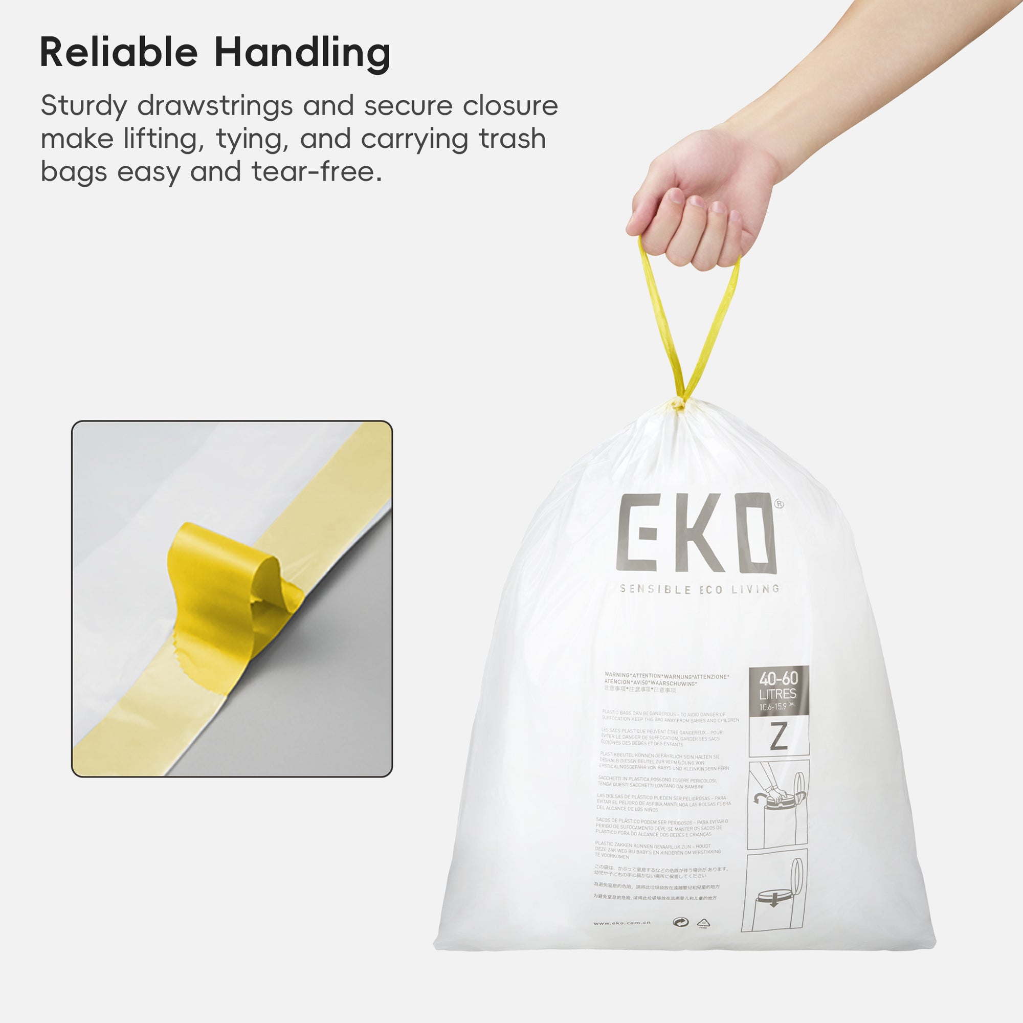 Easy-Dispense Roll Trash Bag Code A-Z / 1.6-21 Gal
