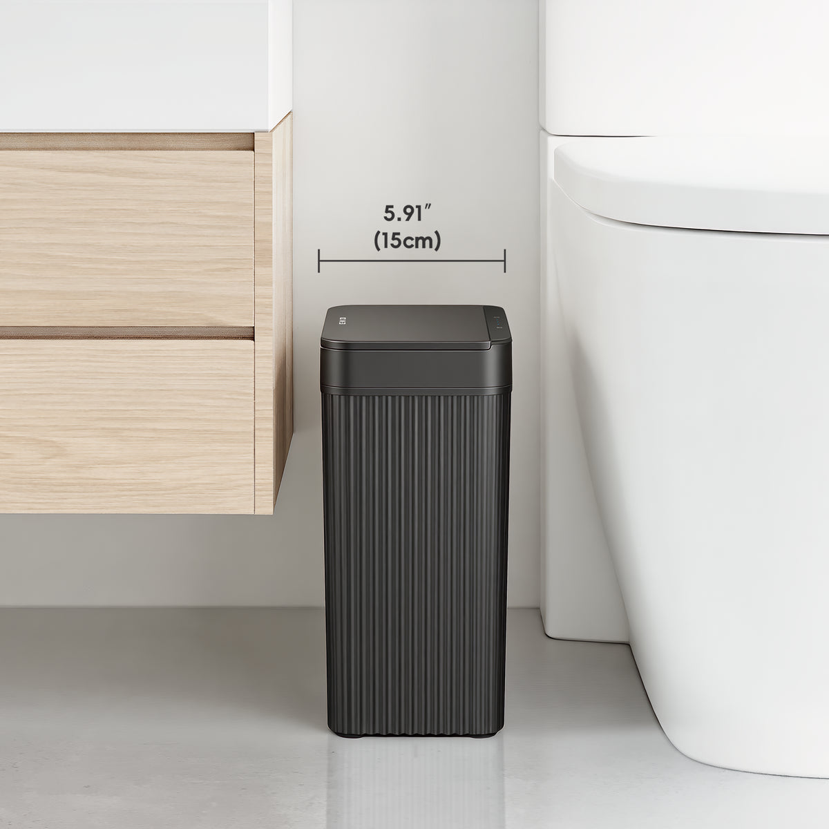 Brio Compact Design Motion Sensor Trash Can 10 L / 2.6 Gal