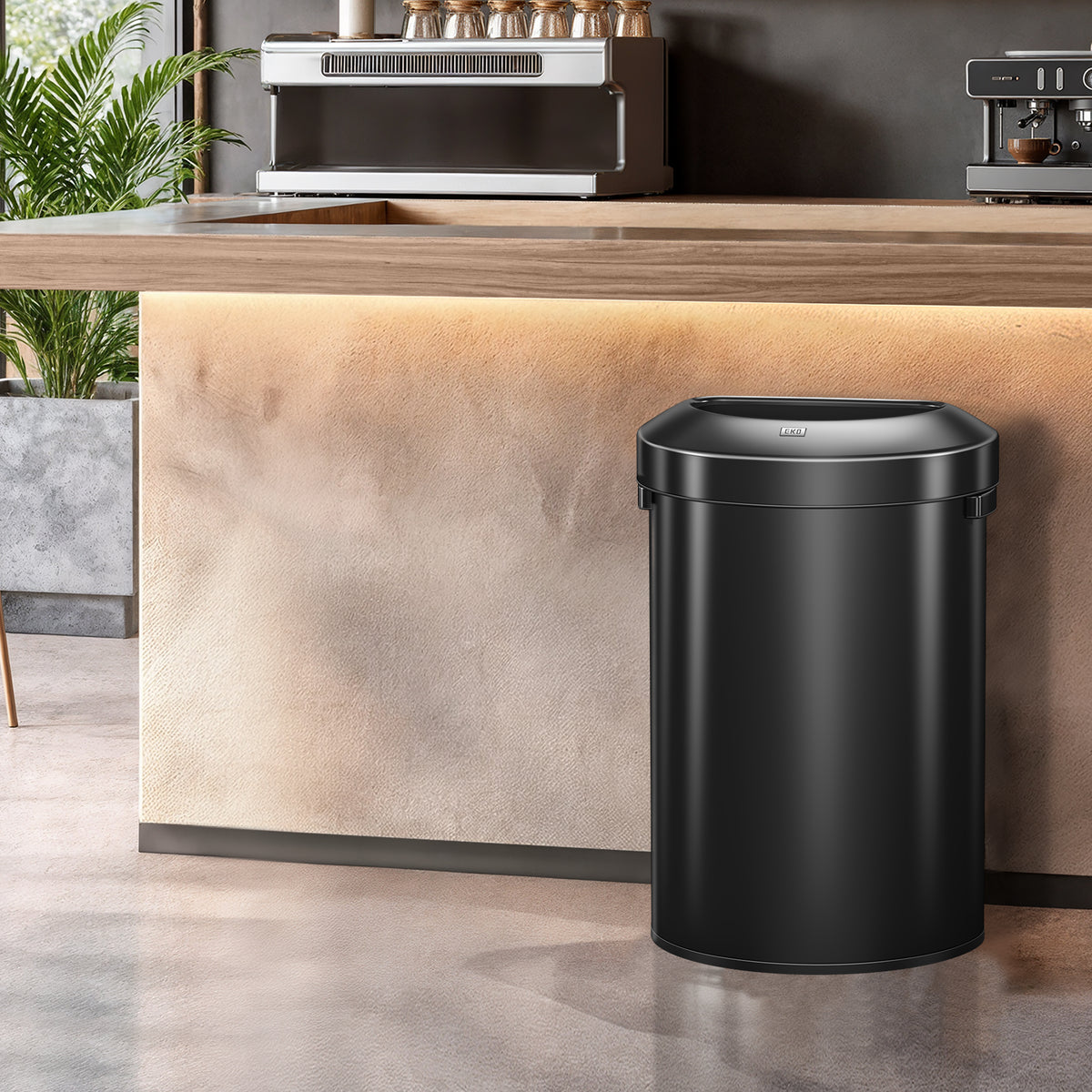 Urban Semi-Round Commercial Open Top Waste Bin
