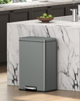 Madison Step Can with Liner Stainless Steel